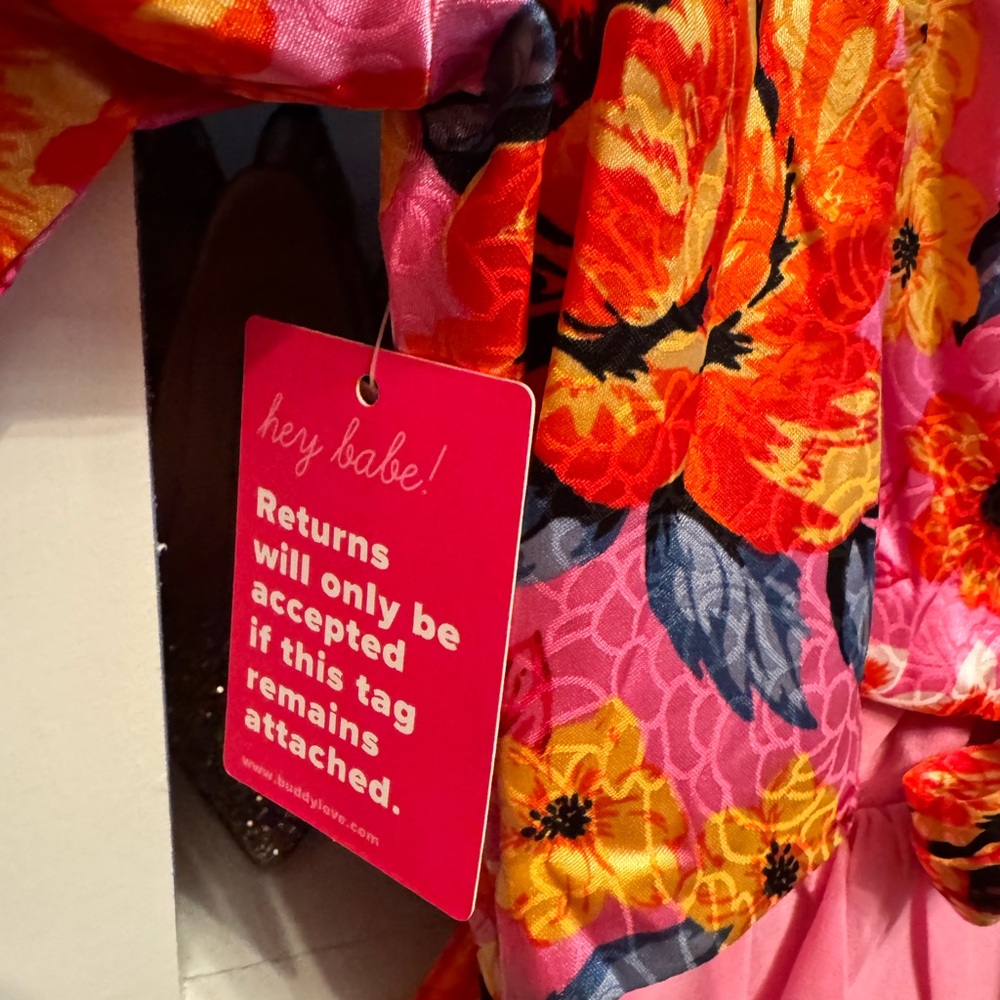 Buddy Love Pink and Orange Floral Dress - Picture 5 of 5